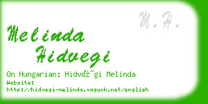 melinda hidvegi business card